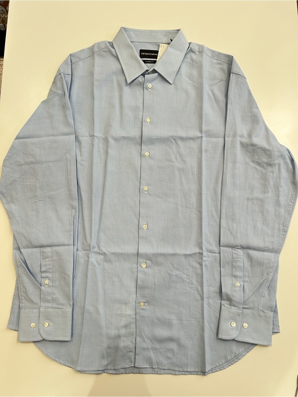 Emporio Armani  Men's Light Blue Dress Shirt